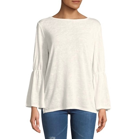 Anthropologie Tops - Anthropologie Sanctuary Bell Sleeve Shirt White